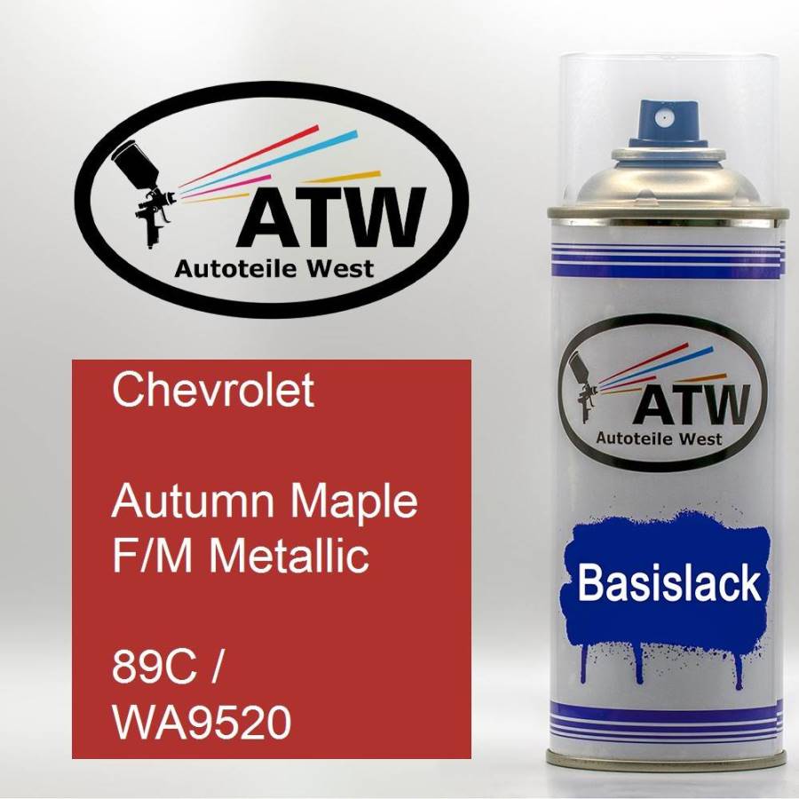 Chevrolet, Autumn Maple F/M Metallic, 89C / WA9520: 400ml Sprühdose, von ATW Autoteile West.